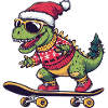 Dinosaur stegosaurus Christmas Funny