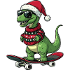 Dinosaur brontosaurus Christmas Funny