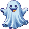 Pixel Ghost: Pixelated Friendly Spirit