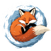 Winterfuchs im Eiskreis