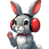 Headphones Bunny Cuddly Bunny