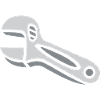 Comic Wrench Tool Illustration