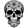 Sugar Skull Floral Art