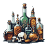 Alchemy Vial Skull Design