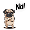 Nope Talking Pug Comic Funny
