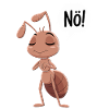 Non! Illustration de fourmi drôle