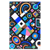 Neon Geometrie Farbmix auf Schwarz
