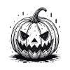 Black Halloween Pumpkin