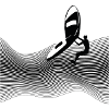 Wingfoiler on graphic waves