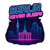 Berlin Never Sleeps Neon Skyline Design