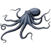 Midnight Blue Octopus Octopus