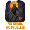 Moonlit Zombie Graveyard with Pumpkin Glow