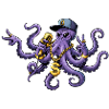 Octopus Rapper with Gold Chain