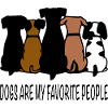 Four Canine Silhouettes in Hue