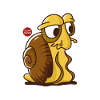 Snail It Slow Cartoon Snail Design