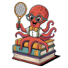 Nerdy Tennis Octopus With Glasses