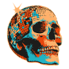 Disco Skull Mosaic