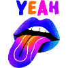 Vibrant Lips YEAH Pop Art