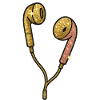 Glamour Glitter Headphone Motif