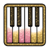 Glitzer Klavier Pastell Glam