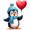 Süßer Pinguin mit Ballon