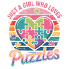 Fille Aime Puzzles Coeur Arc-en-ciel
