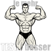 Muscle Hero Power Pose Conception d’impression