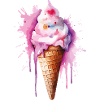 Wasserfarbe Eiscreme Tropfen