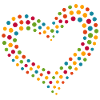 Rainbow Dot Heart
