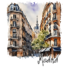 Aquarelle de Madrid, Madrid, Espagne