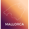 Mallorca outline at sunset