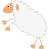 Fluffy Sheep Cartoon Design
