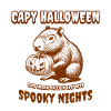 Capy Halloween – Capybara with pumpkin
