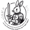 Lapin Chevalier Épée et Armure