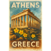 Athens Greece – Retro Travel Poster
