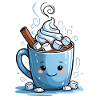 Cozy cocoa mug with marshmallows