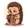 Igel spielt Akkordeon