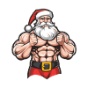 Babbo Natale Muscoli Palestra Babbo Natale