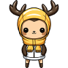 Deer Cute Comic Winter