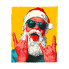 Père Noël Fête Pop Art Noël