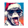 Monkey Christmas Hat
