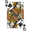 Queen of Spades Playing Card Art
