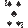 Playing Cards Silhouettes Pattern 5 Spades