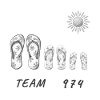 Team 974 Savates Soleil Graphic Drawing