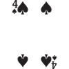 Four Spades Silhouette Pattern