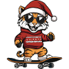 Tigre Noël Drôle