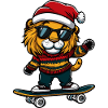 Lion Christmas Funny