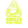 Néon Bouddha Riant Sur Noir