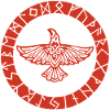 Red Raven and Viking Runes
