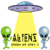 Green or grey alien?